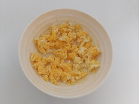 レンジでスクランブルエッグ